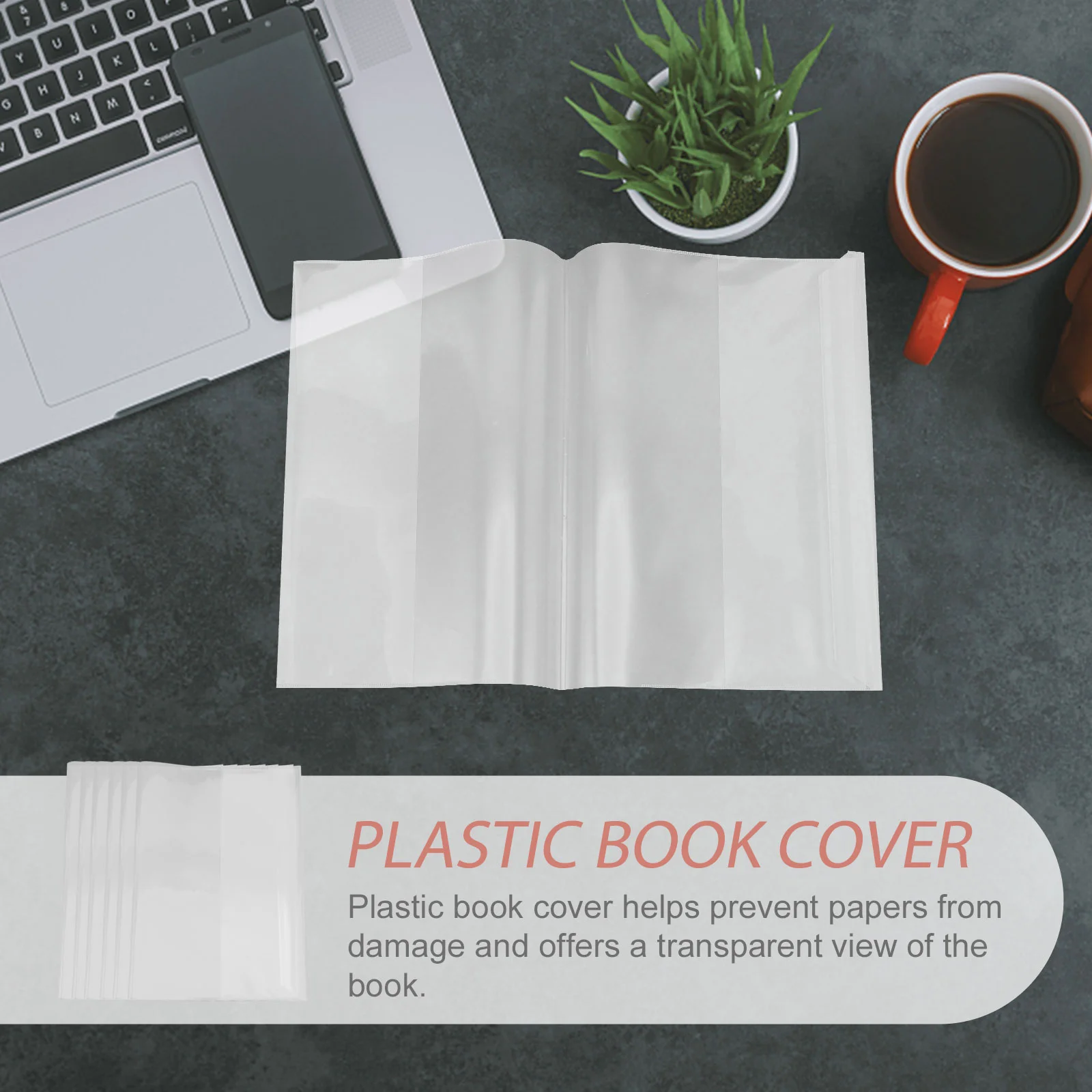 20 Pcs Clear Plastic Book Covers Textbook Wrapping Film A4 16K Size Transparent Waterproof For Exercise Notebooks