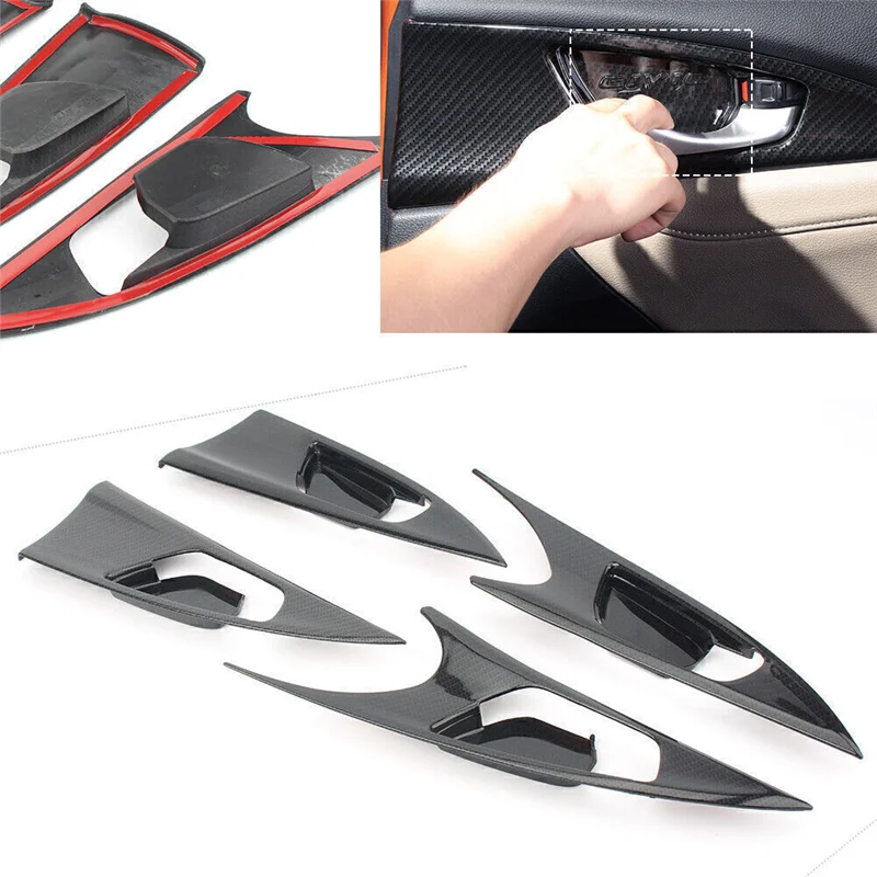 

Stable-Carbon Fiber Style Inner Door Handle Bowl Panel Cover Trim Replacement Accessories For Civic 10Th 2016-2021 Sedan