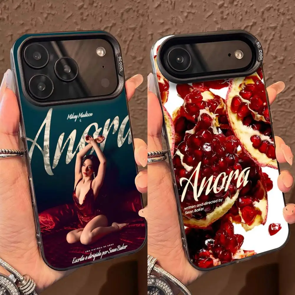 Funda de teléfono Anora Mikey Madison para iPhone 17,16,15,14,13,12,Pro,Max,Plus,E,SE4,Air,Mini caja IMD negra