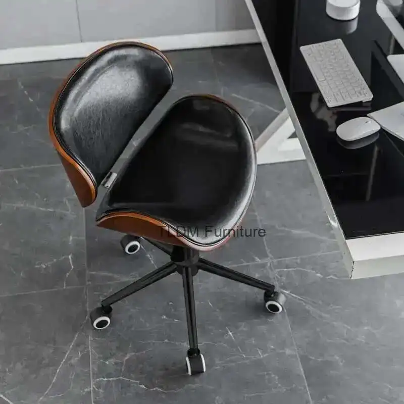 

Metal Craft Stainless Steel Office Chair Solid Wood Computer Chair Lift Chair Backrest Swivel Chairs Study Dormitory Desk Chairs