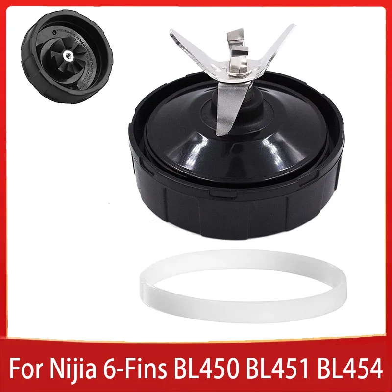 6-Fins Male Blender Blade Replacement For Nutri Ninja Blender BL450 BL451 BL454 BL455 BL480 BL481 BL482 Juicer Case Mixer Parts