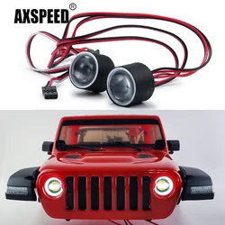 AXSPEED fari Angel Eyes lampada a LED per Axial SCX10 III AXI03006 AXI03007 Jeep JT Gladiator JLU Wrangler 1/10 RC Crawler Car