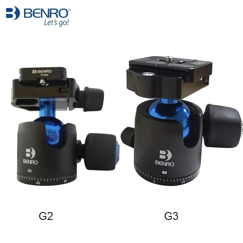 Benro G2 Low Profile Ball Head with PU60 Removable Plate Max Load 30.9 lb / 14 kg