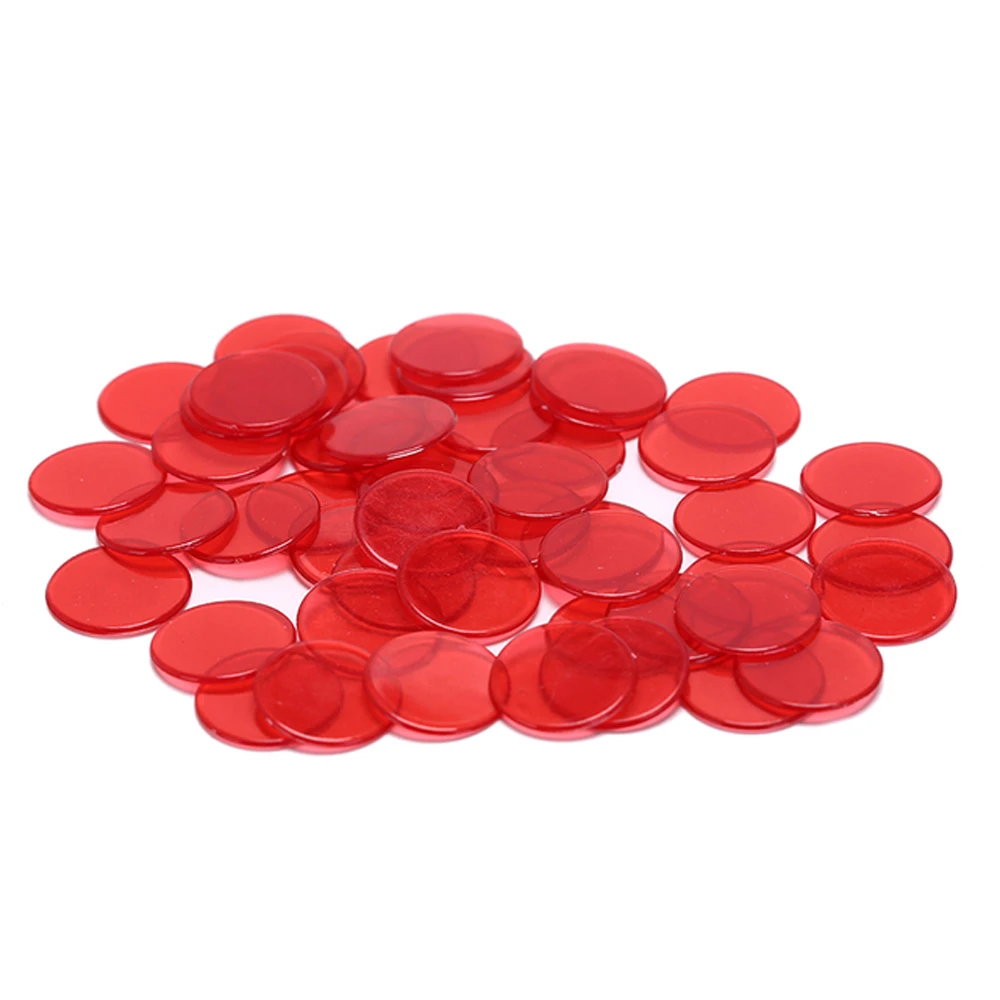 

Bingo Games Round Chips Transparent for Bingo Game 15mm Multicolor Disc Math Education Bingo Chip Montessori Learning