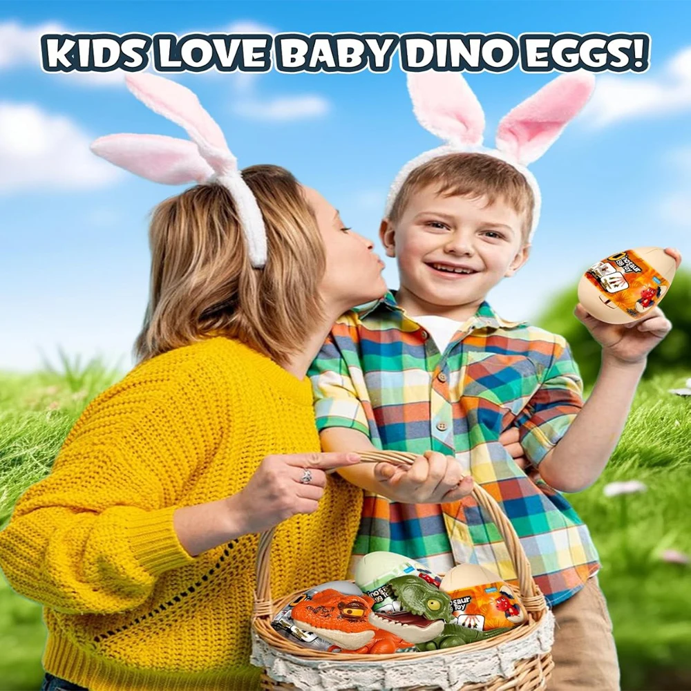 ของเล่นเด็ก ไข่ไดโนเสาร์แปลงร่าง น่ารัก แทะนิ้ว ทีเร็กซ์ กล่องสุ่ม โมเดลสัตว์จำลอง