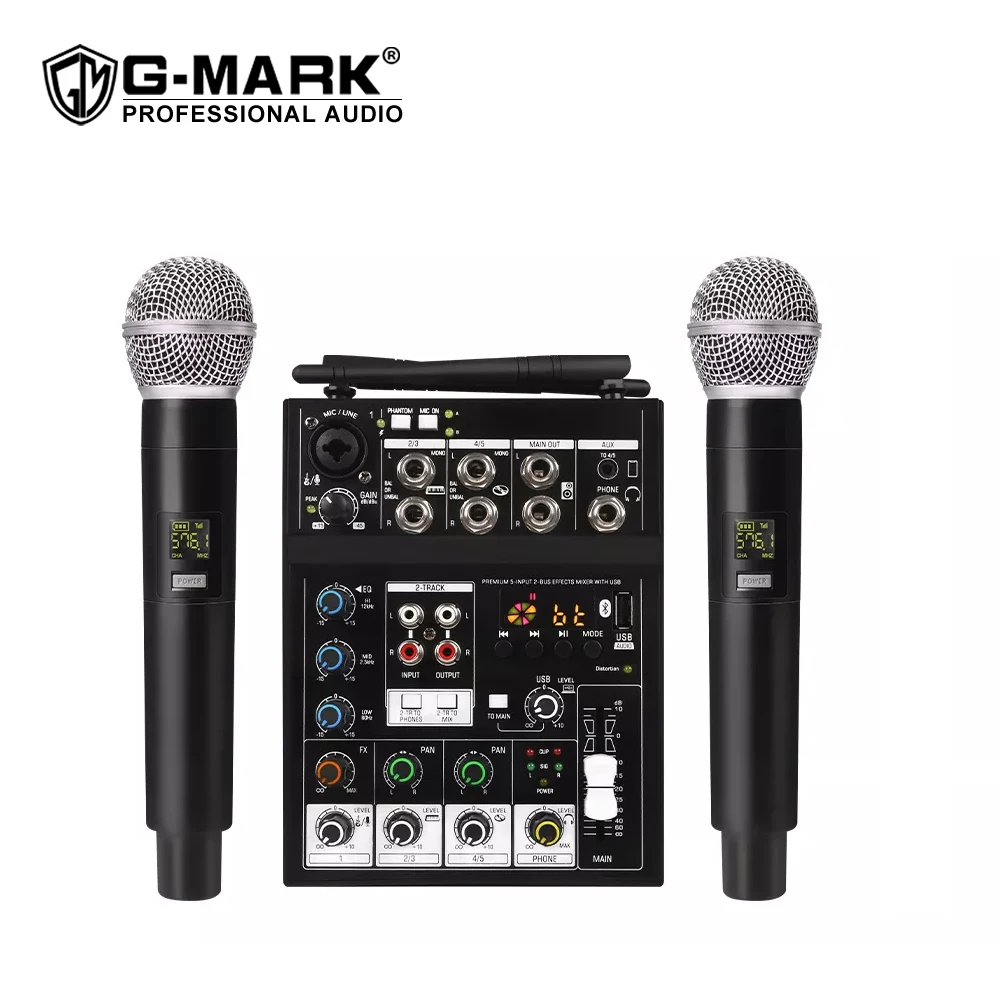 G-MARK In Stock Audio Mixer Wireless Microphone Full Set Professional Music Recording Studio Equipment