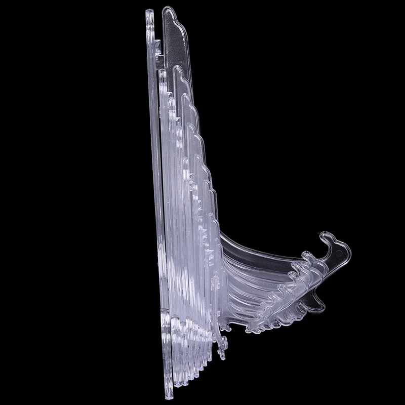 10Pcs/5PCS Plastic Clear Easels Plate Holders Display Stand Stander Picture Frame Photo Tools