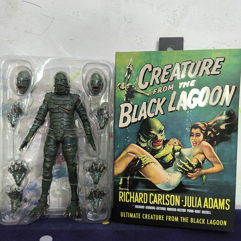 NECA 유니버설 몬스터 액션 피규어 블랙 라군 생물 물고기 남자 액션 피겨 모델 장난감 인형 남자 친구를위한 생일 선물