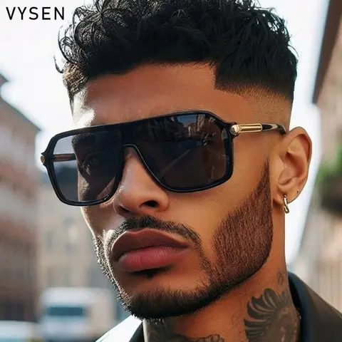 Steampunk One-Piece Shield Sunglasses Men 2026 Luxury Brand Vintage Oversized Metal Big Frame Sun Glasses for Male Sport Eyewear