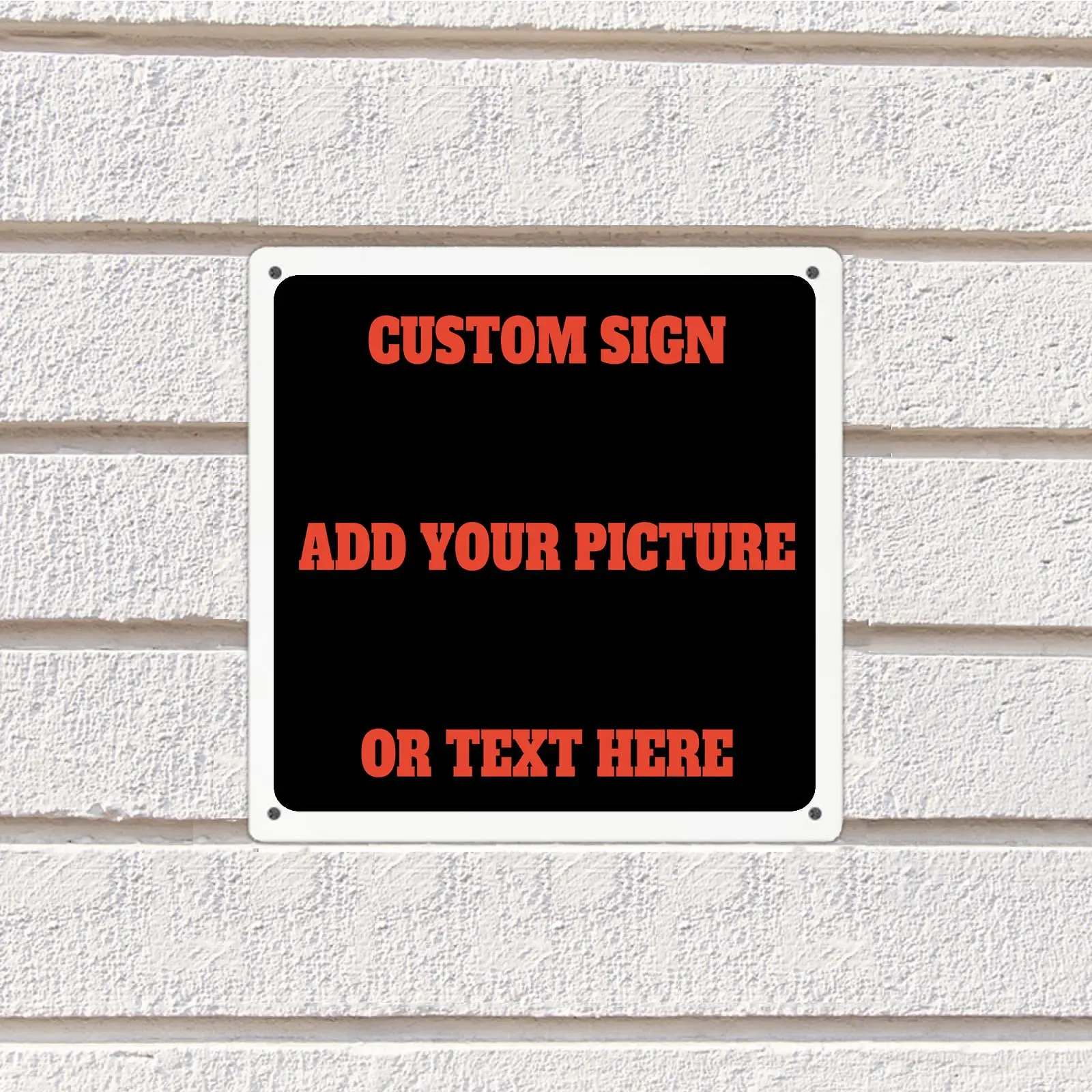 Benutzerdefinierte Metallschilder, personalisiertes Schild für Ihr eigenes Dekor, individuelle Hausdekoration mit Ihrem Foto/Text 8;x8;
