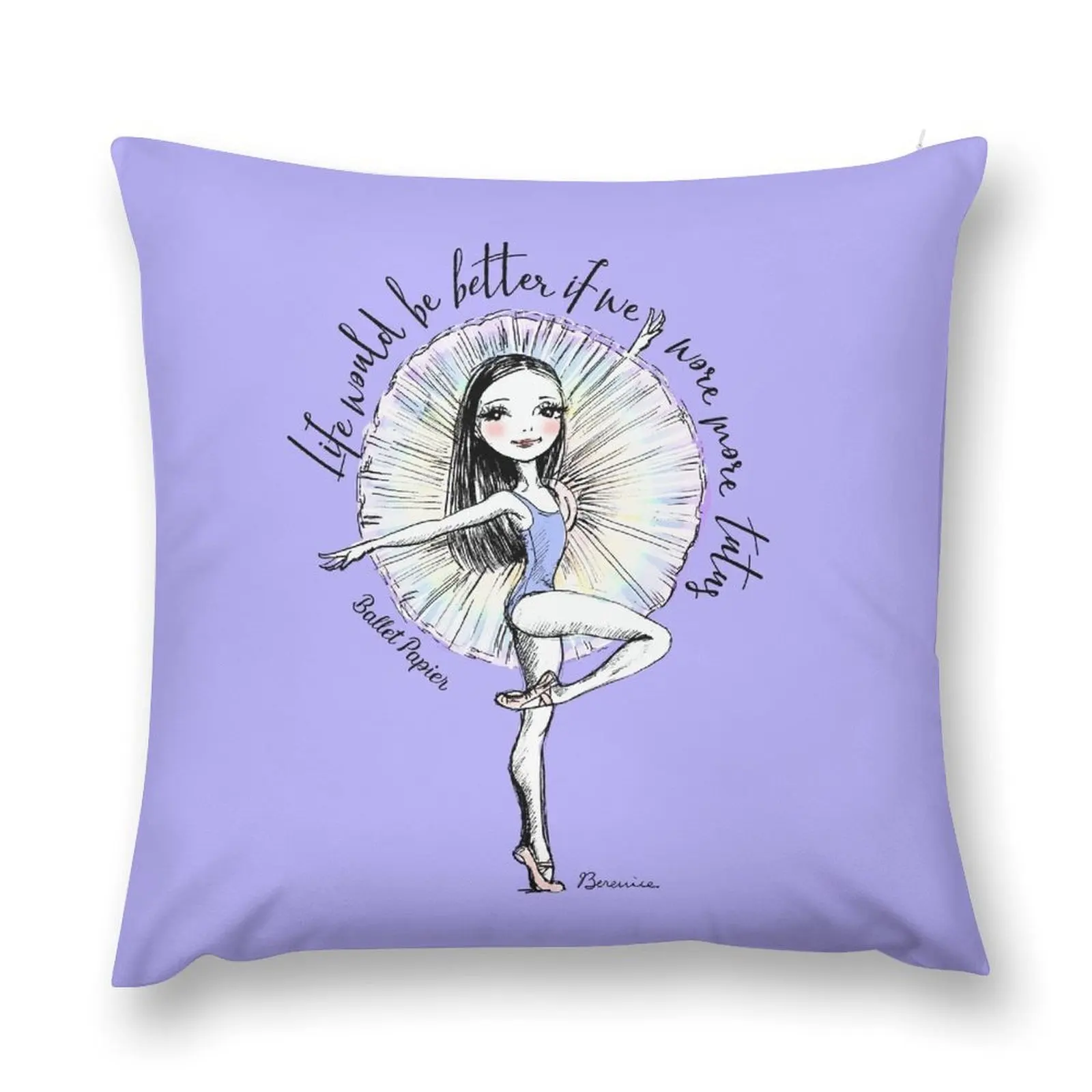 More Tutus, More Ballerinas Throw Pillow Cusions Cover Cushion Cover pillow