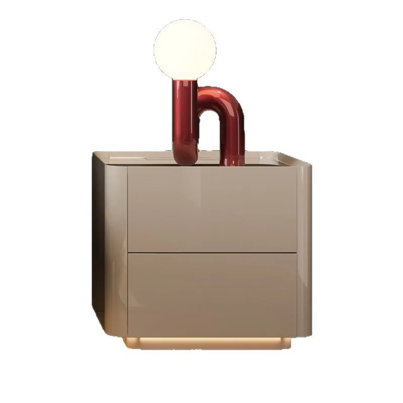 Square bedside table, bedroom storage cabinet high-end A