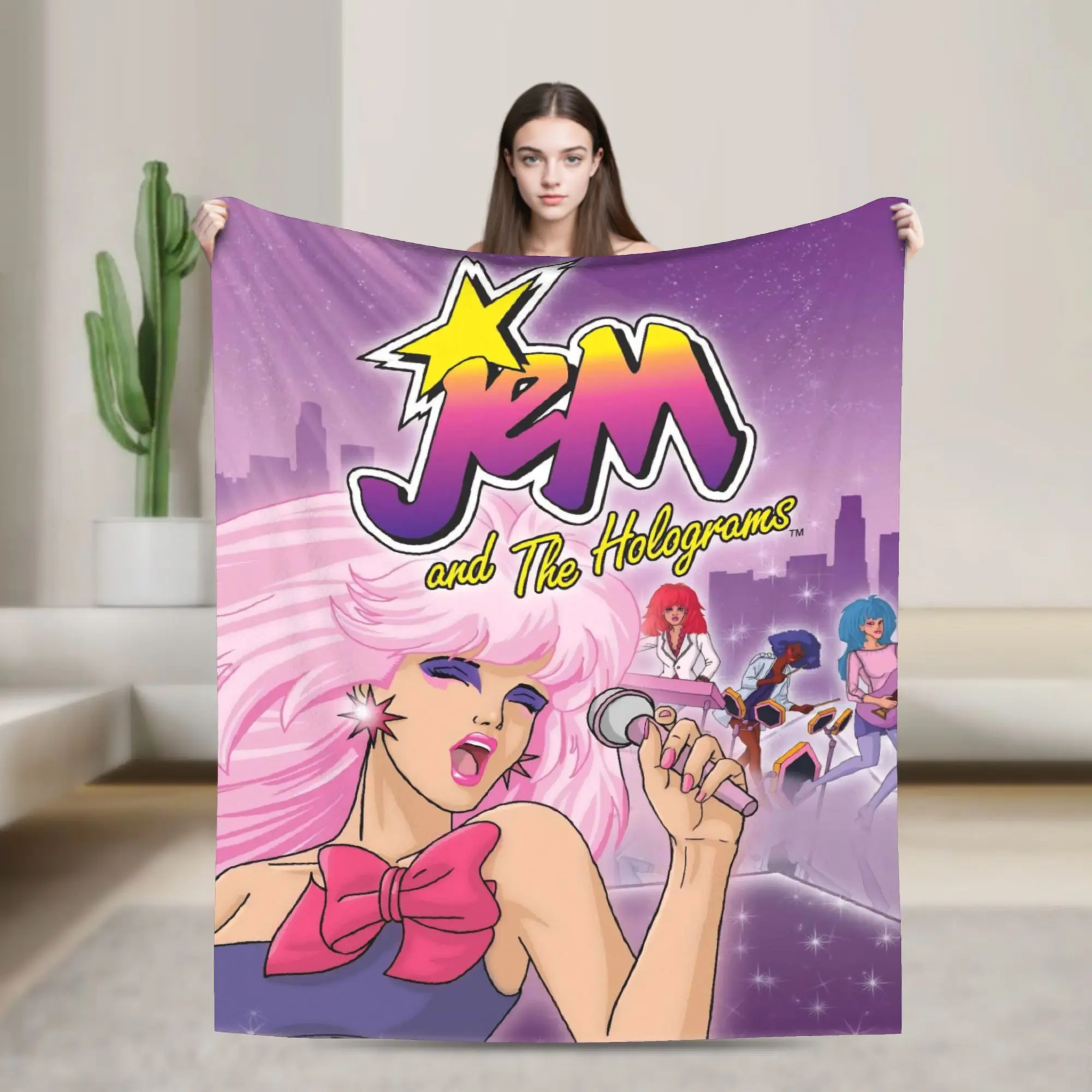 Jem And The Holograms Accessories Blankets Ultra-Soft Flannel  Throw Blanket Comfortable Bedspreads