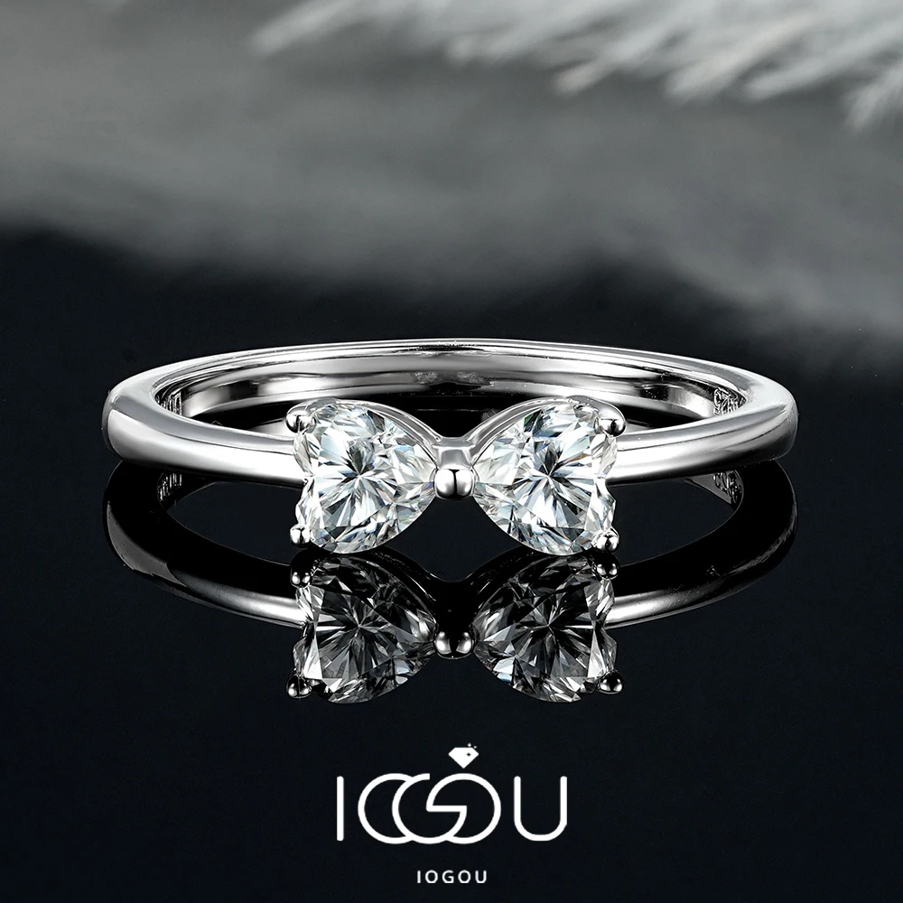 

Кольцо IOGOU с муассанитом 4.5x4.5 мм, 0.4 карата, D цвет, огранка «Сердце», сертифицировано GRA, серебро 925 пробы, для женщин, ювелирные украшения на годовщину, подарки