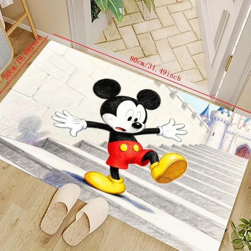 

1 шт. Disney Микки Маус 3D иллюзия эскиз лестницы напольный коврик, нескользящий коврик с персонажем мультфильма для детской комнаты, спальни, гостиной De