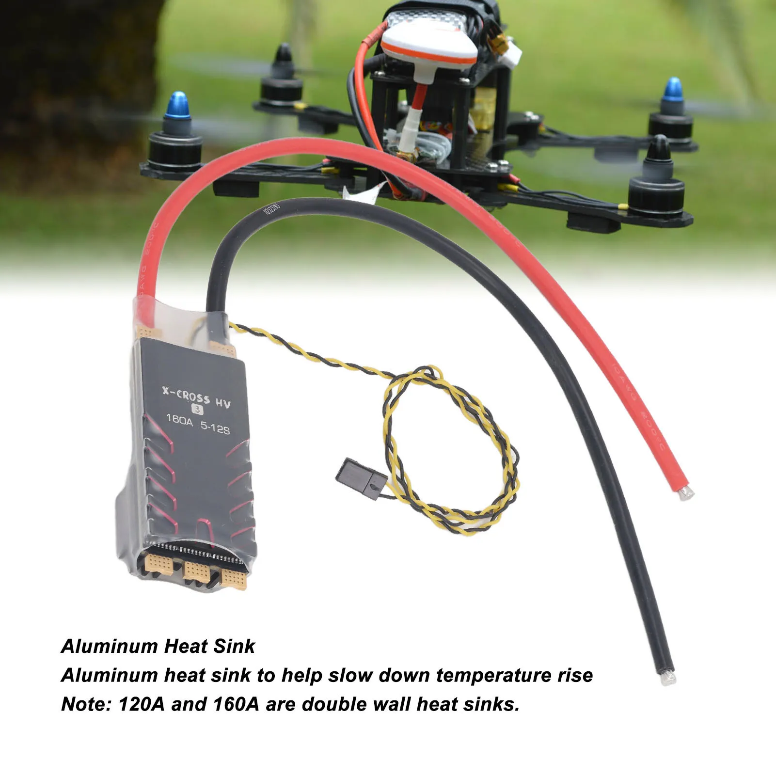 X-cross HV3 ESC 160A borstelloze elektronische snelheidsregelaar 5-12S ARM 32Bit Cortex Core MCU FPV borstelloze ESC voor RC Racing Drone