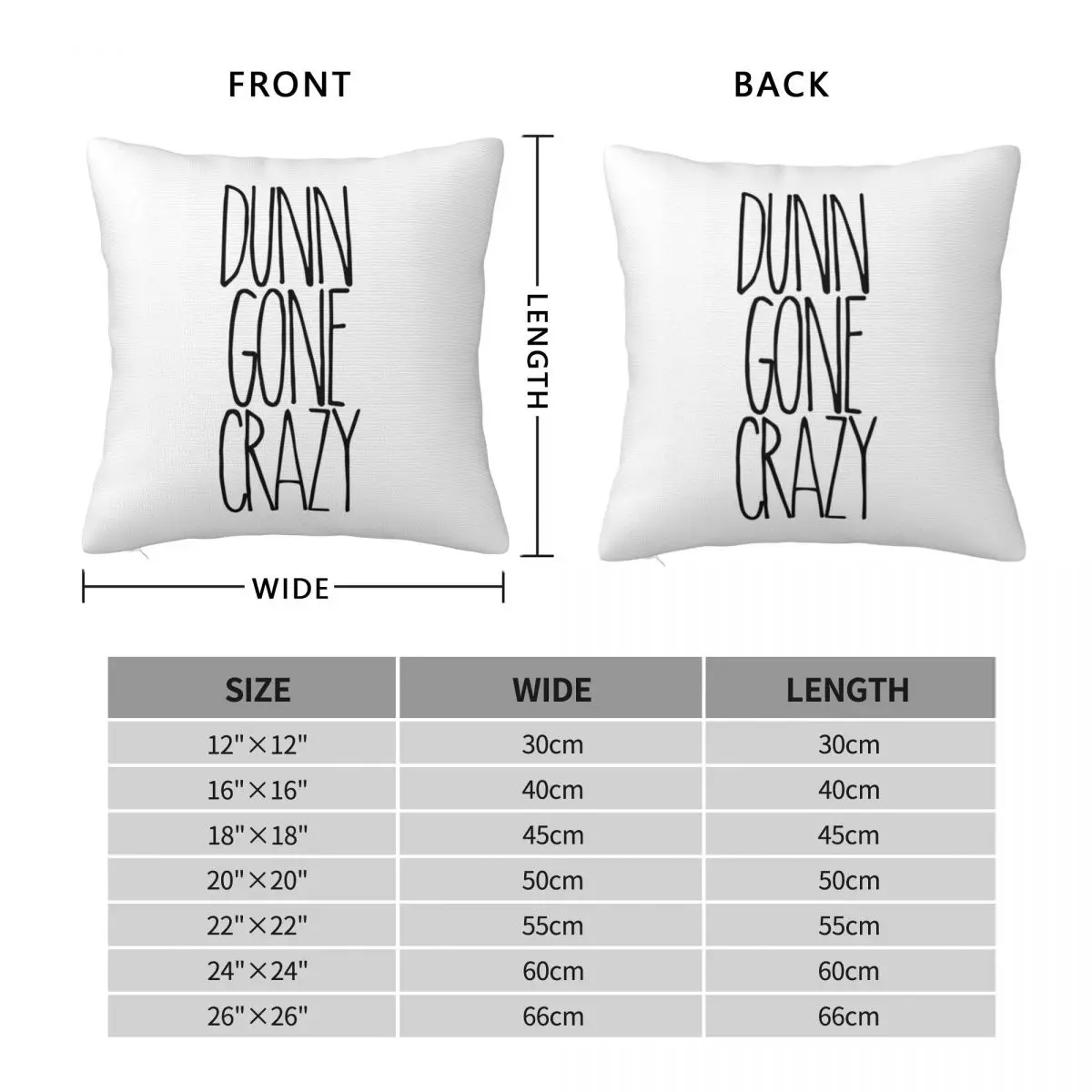 DUNN GONE CRAZY Pillowcase Polyester Linen Velvet Printed Zip Decor Throw Pillow Case Car Cushion Cover