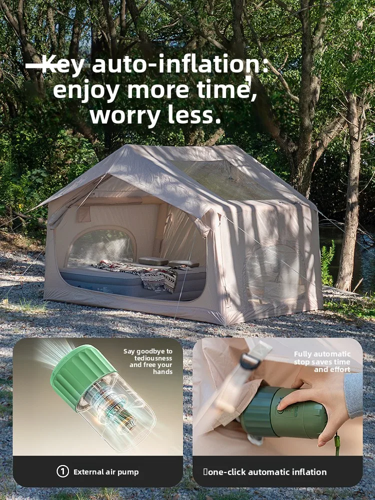 Shanyo automatic inflatable tent outdoor camping 8 flat stars rainproof warm thickened camping overnight full set of equipment