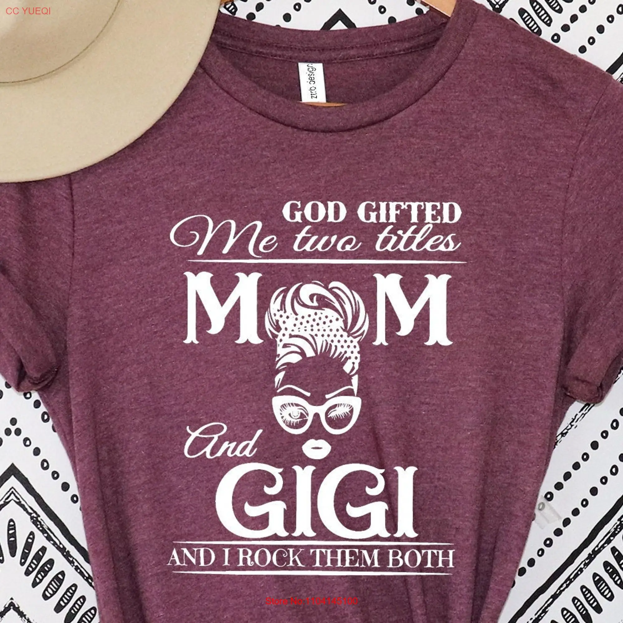 I Have Two Titles Mom And Gigi Rock Them Both T Shirt For Grandma tee mimi long or short sleeves