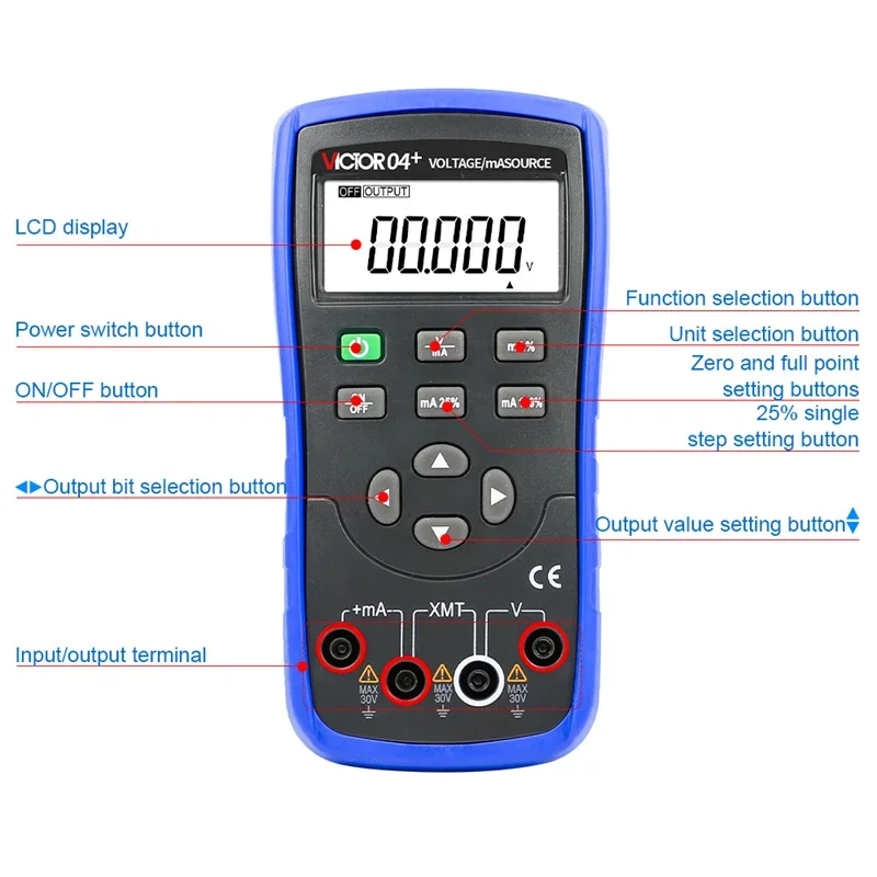 RUOSHUI 04S Voltage Current Calibrator Most Advanced Voltage/mA Output Source Analog Transmitter Multimeter Process Calibrator