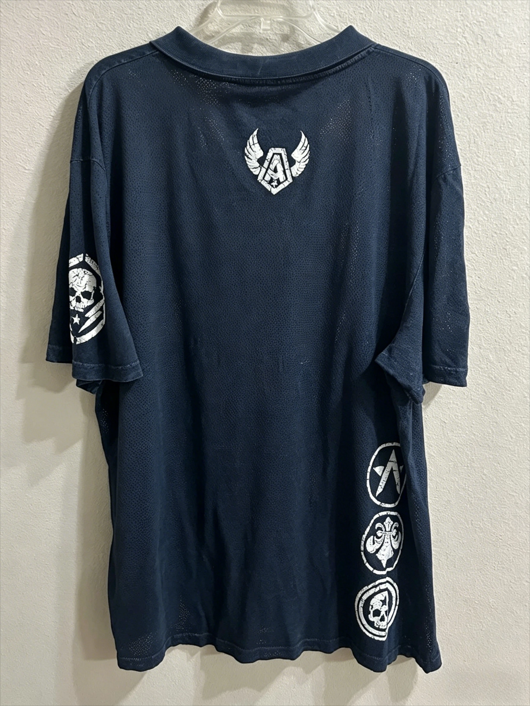 Men's Polo Shirt, Grunge Motorcycle Style Alternative Rock Y2K Streetwear Summer Letter Printed T-shirt High Street
