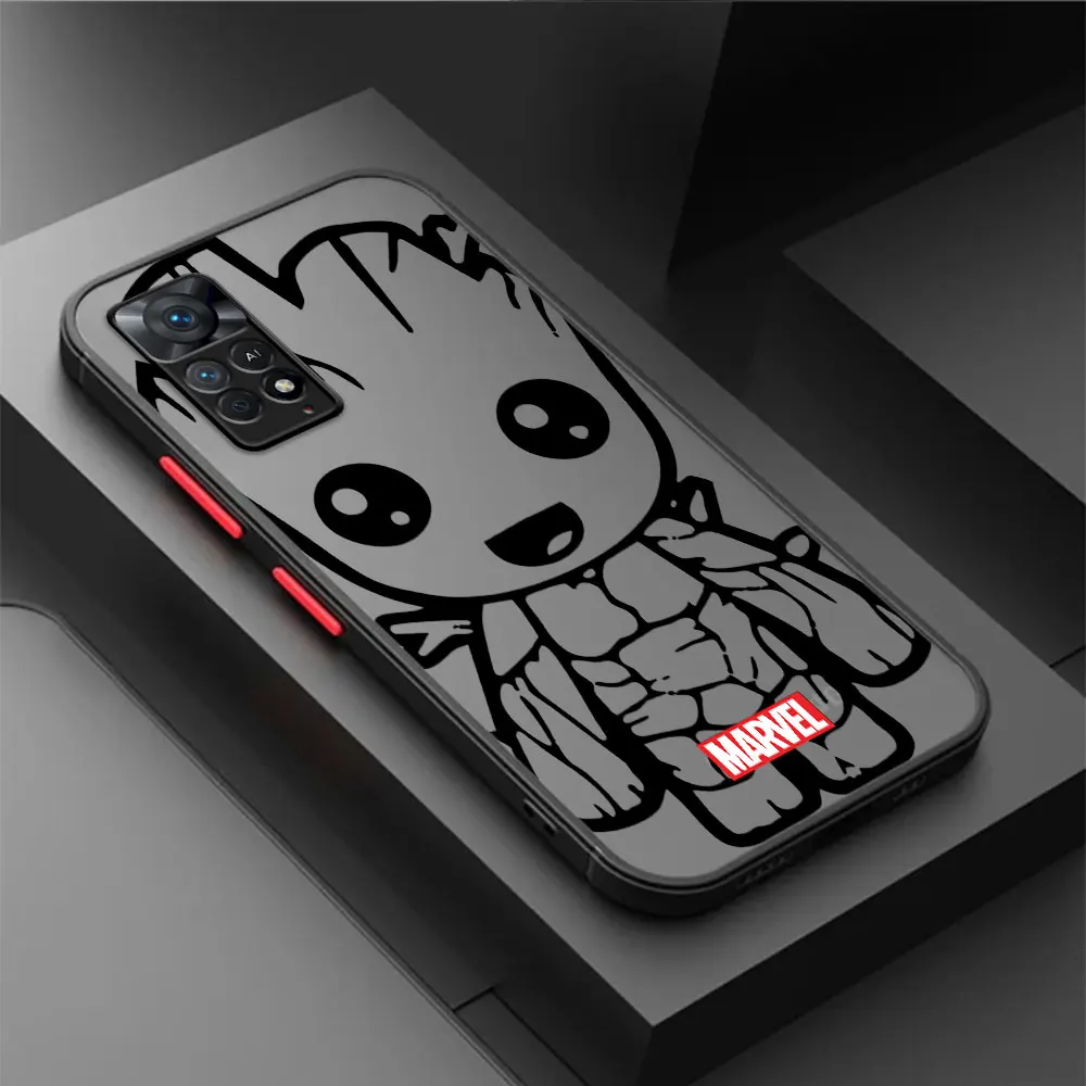 Marvel Iron man groot Coque Capa Cover Case for Xiaomi Redmi Note 12 13 5G 11 11 Pro 9 11S 12S 10 Pro 10S 12 Pro Plus 13 Matte