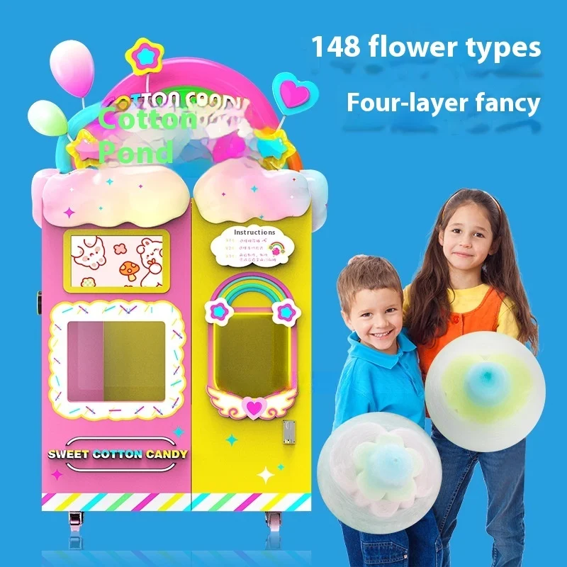Intelligent Fully Automatic Feeding Cotton Candy Machine Stall Entrepreneurship 148 Kinds Of Fancy Self-service Vending Machines