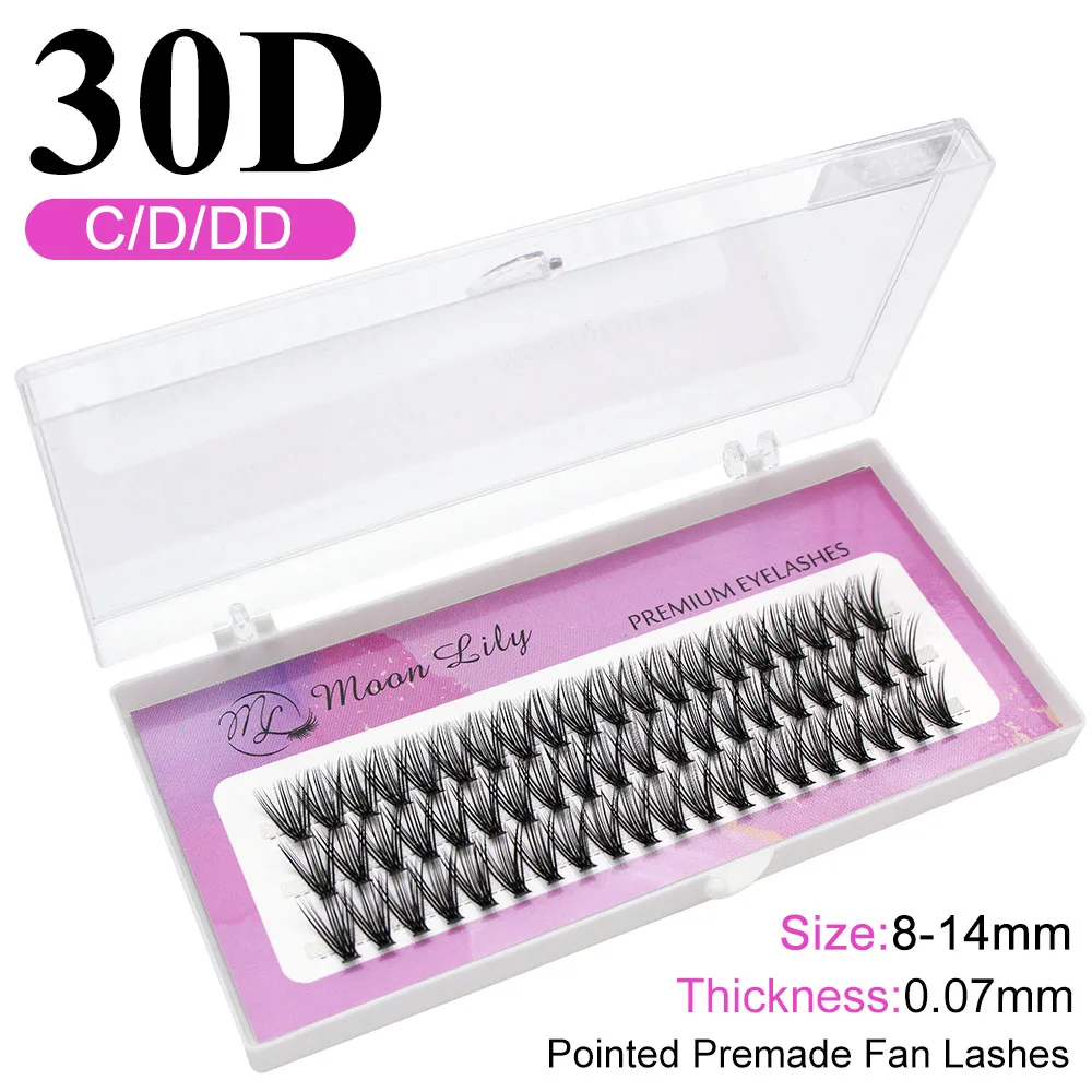 Moonlily High Quality Professional Artificial Natural Mink Eyelashes 20D 30D Single Cluster False Lashes Grafted Makeup Bundles