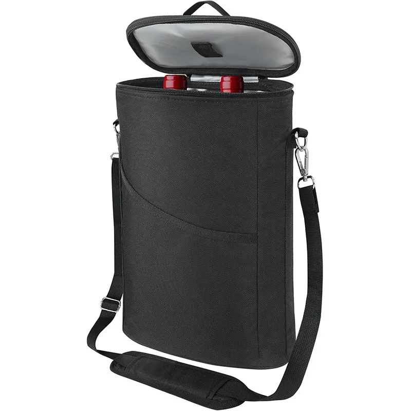 2026 New Black Wine Chiller Gift Bag Leak-proof and Heat-insulating Red Wine Bags Cooler Bag Picnic Backpack