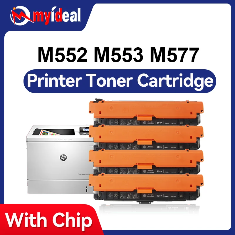 

508A CF360A CF361A Toner cartridge Compatible for HP ColorLaser JetPro M553 M553X M553dn M552dn M557f M557z M557dn With chip