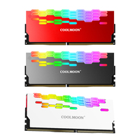 COOLMOON RA-2 RAM PC Case RGB Memory RAM Cooler Heatsink Cooling Radiator Cover Shell Aluminum RAM Vest RGB Illuminate Decoratio