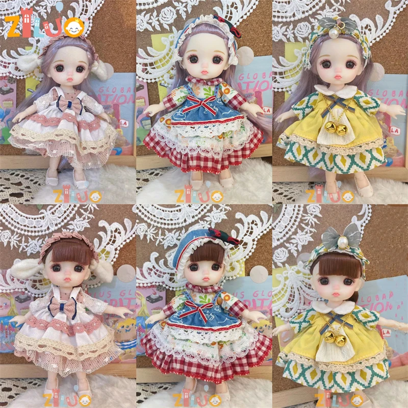 16cm BJD Doll Toys Dolls for Girls Cute Multi-joint Doll Dress Up 1/8 Fashion Dolls Kids Toys Munecas Birthday Gift Bjd Toys