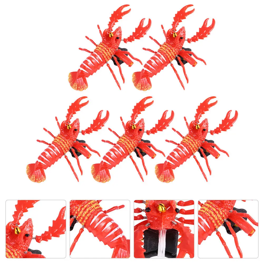 

5Pcs Lobster Pulling String Clockwork Educational Plaything Children Interactive Gift Lobster Pulling String Toy