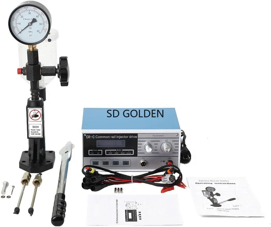 

Комплект тестера форсунок Common Rail, 600 бар 8700PSI CRC Многофункциональный тестер форсунок Common Rail дизельных форсунок + топливная форсунка S60H