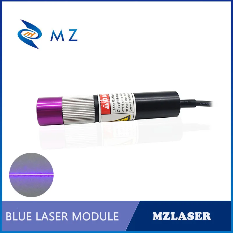 Compact Adjustable Focusing D16mm 405nm 50mW Blue And Violet UV Line Laser Module+Adapter+Power Supply