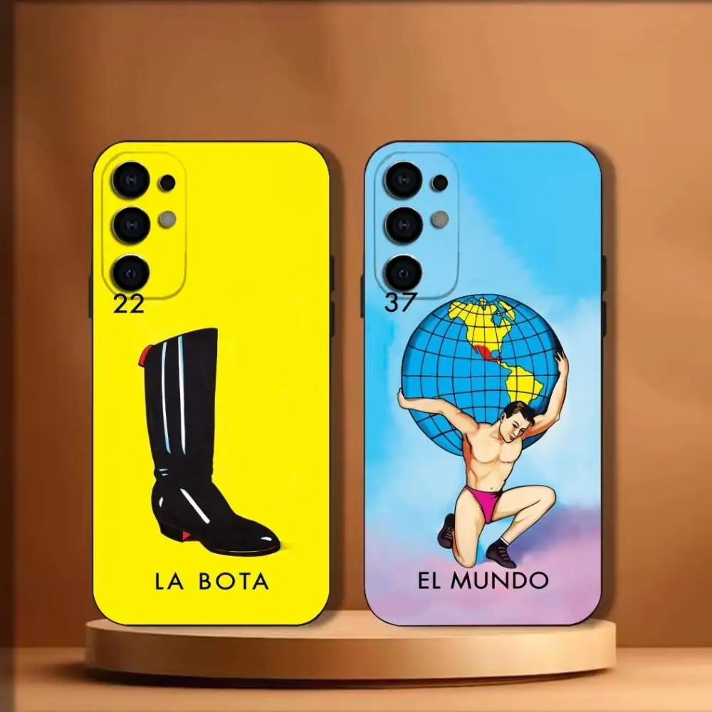 

M-Mexican Bingo Loterias phone Case For Samsung S25,24,21,22,23,30,Ultra,20,Plus,Fe,Lite,Note Black Soft Cover