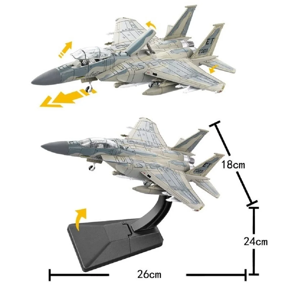 New 1/72 F-15 Eagle Quick Build Model Kit – Fighter Jet Aircraft Puzzle Precision DIY Military Aircraft Building for Boys Gift