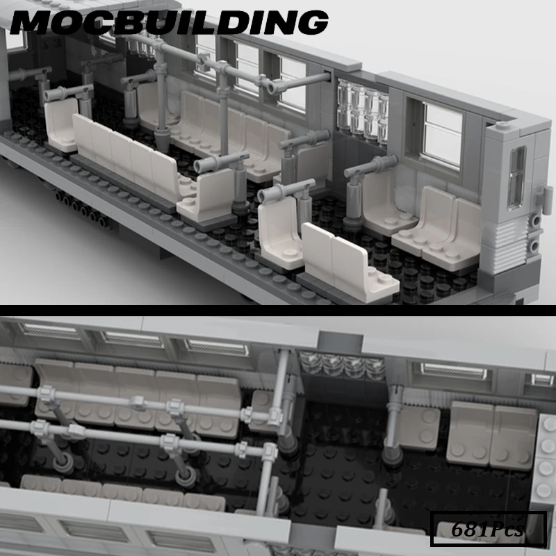 CITY MOC Underground Station Tunnel Transportation Track Train Building Blocks Subway Model Bricks Toys Display Construction