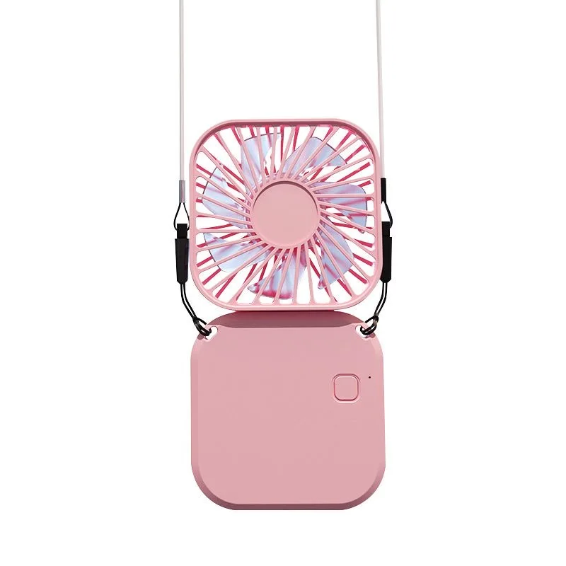 AnDyN Foldable Mirror Handy Hanging Neck Fan Rechargeable With Lanyard  Three-speed Adjustable Fan