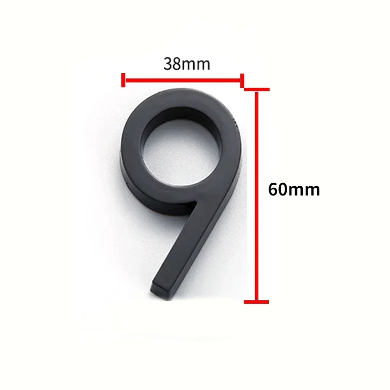 6 Cm Exterior House Number 3D Signs Adhesive Door Sign Alphabet Home Outdoor Mail Box Numbers Stickers Address Plate Custom Sign