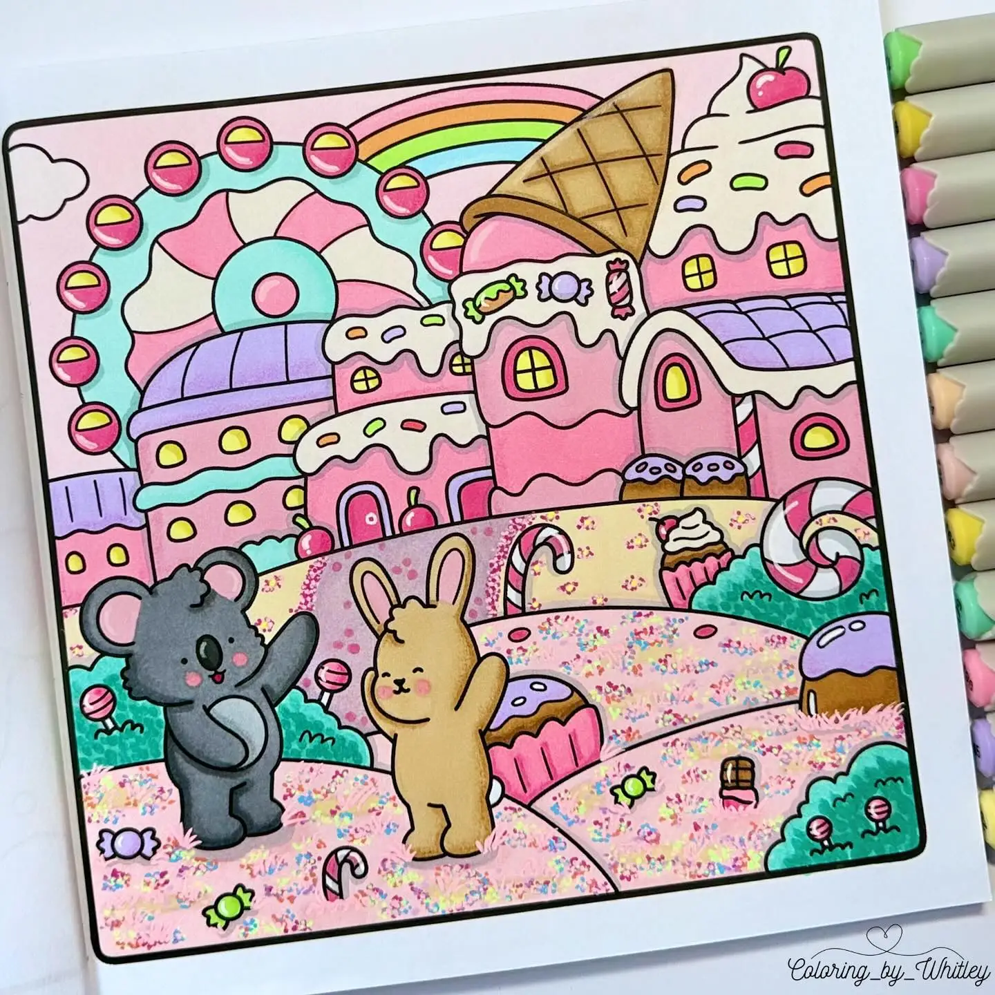 Hygge Delights - Super Cute and Fun Adult Coloring Book Mindfulness and Stress Relief in full of Cozy Food, Treats, Fruit and Ca image 5