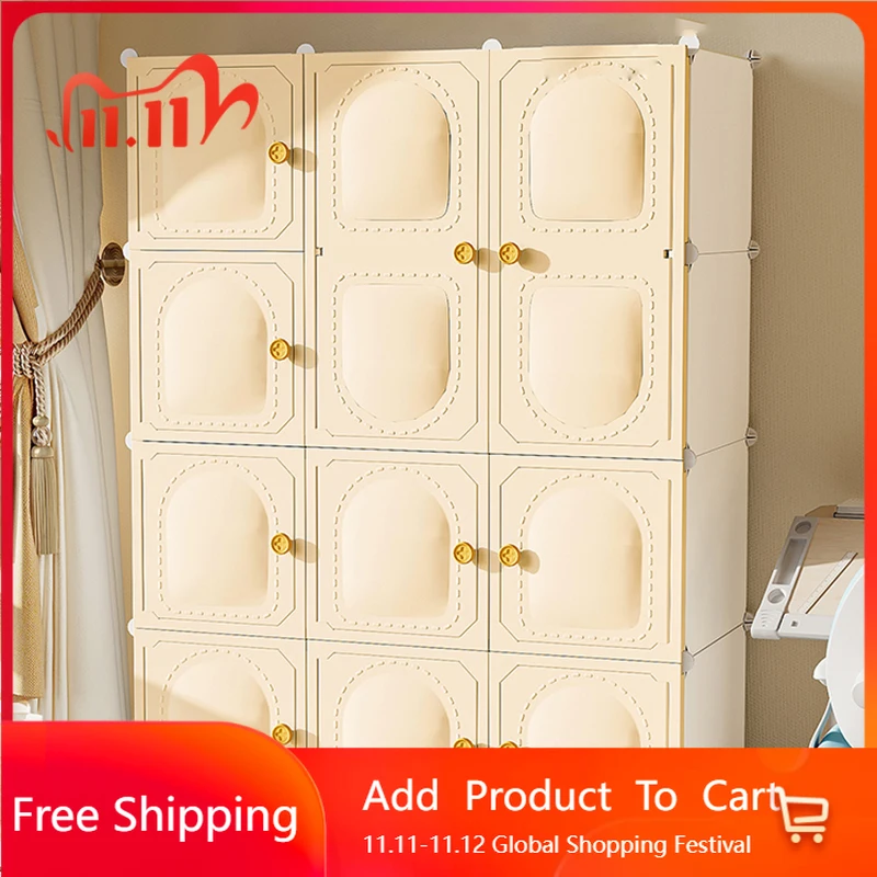 

Modular Storage Closet Plastic Kids Clothes Organizer Bedroom Modern Wardrobe Display Nordic Guarda Roupa Furniture For Room