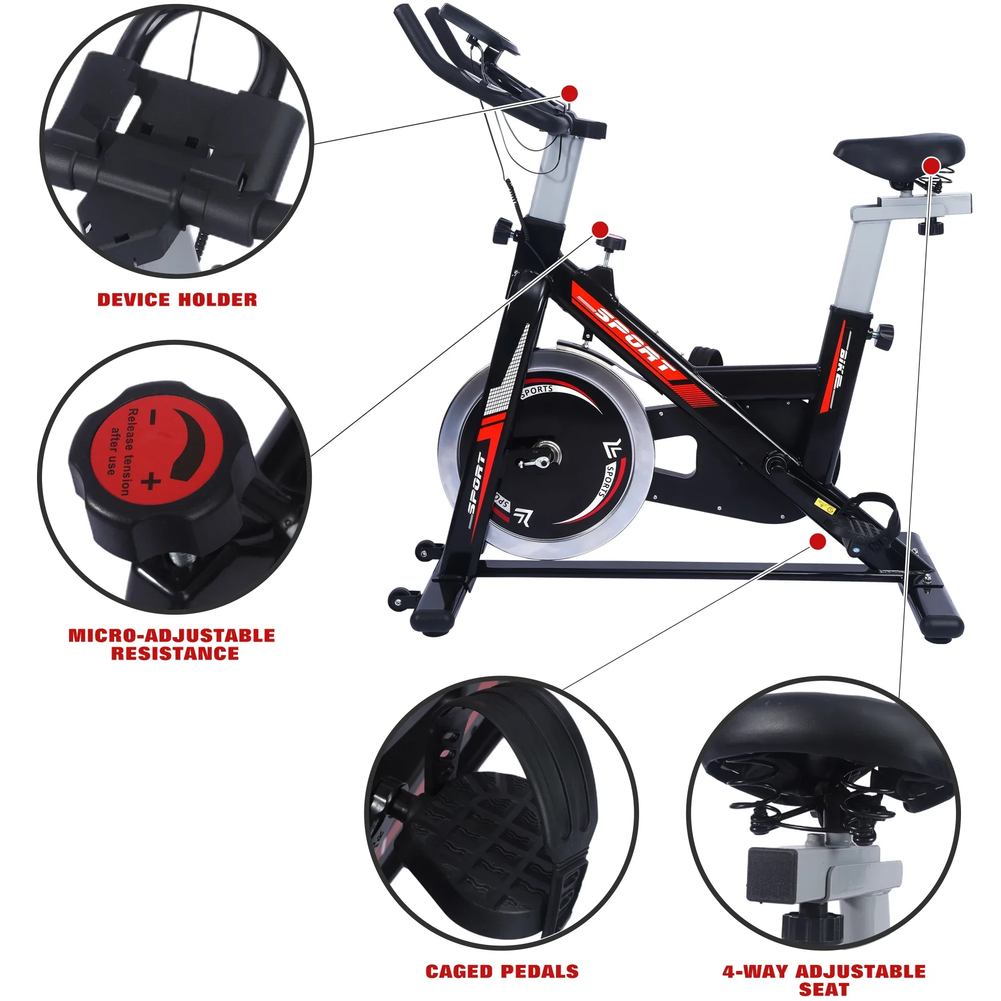 High Quality Steel Spinning Bicycle Indoor Cycling Trainer for Home Gym Exercise and Fitness Similar to Gym Equipment