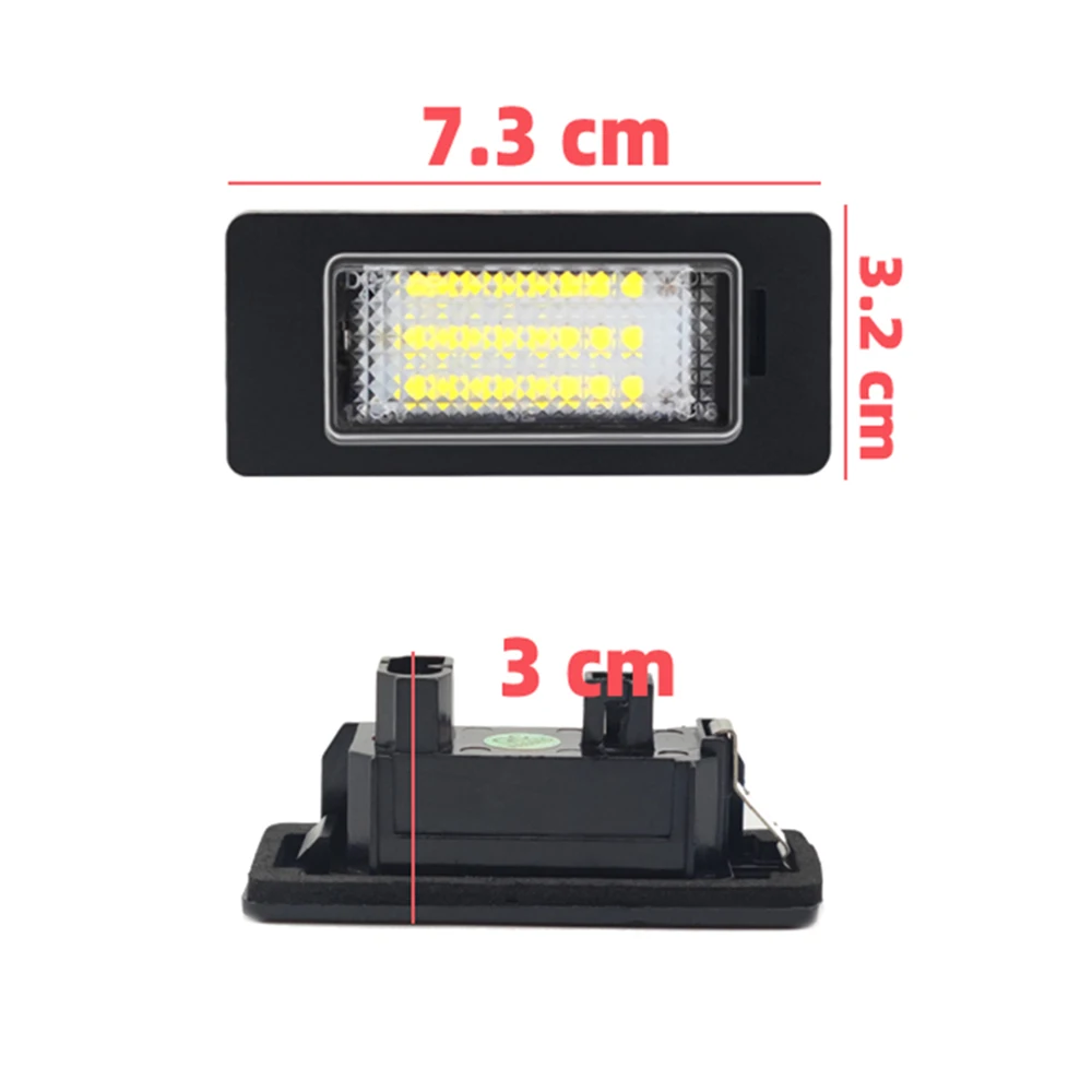 2pcs For BMW Led Number License Light E90 E91 E92 E60 E61 E60 E70 E71 E72 E39 E82 1/3/5/X-series License plate Light White