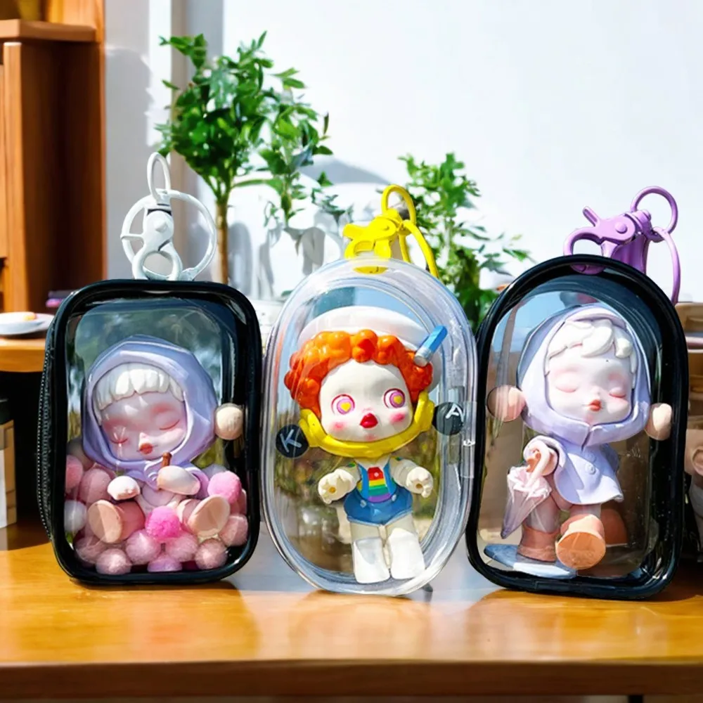 Thicken Transparent Keychain Wallet Doll Pouch Case Organizer Box - Convenient Keychain Organizers Holder for Keys and Small Ite