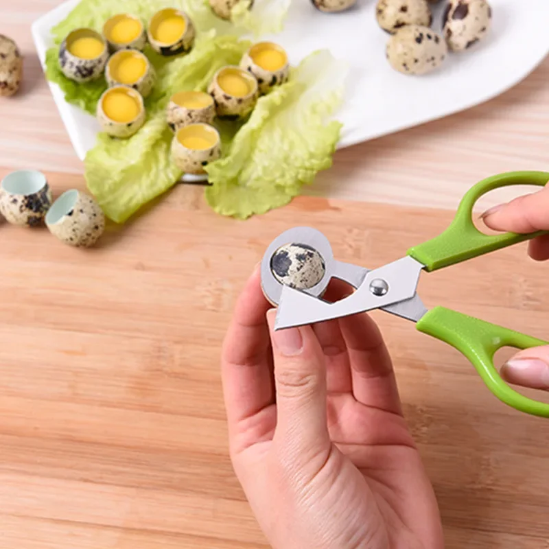 

Kitchen Gadget Quail Egg Scissors New Bird Eggs Polishing Hand Tool Egg rolled omelette egg yolk separator tools accessory