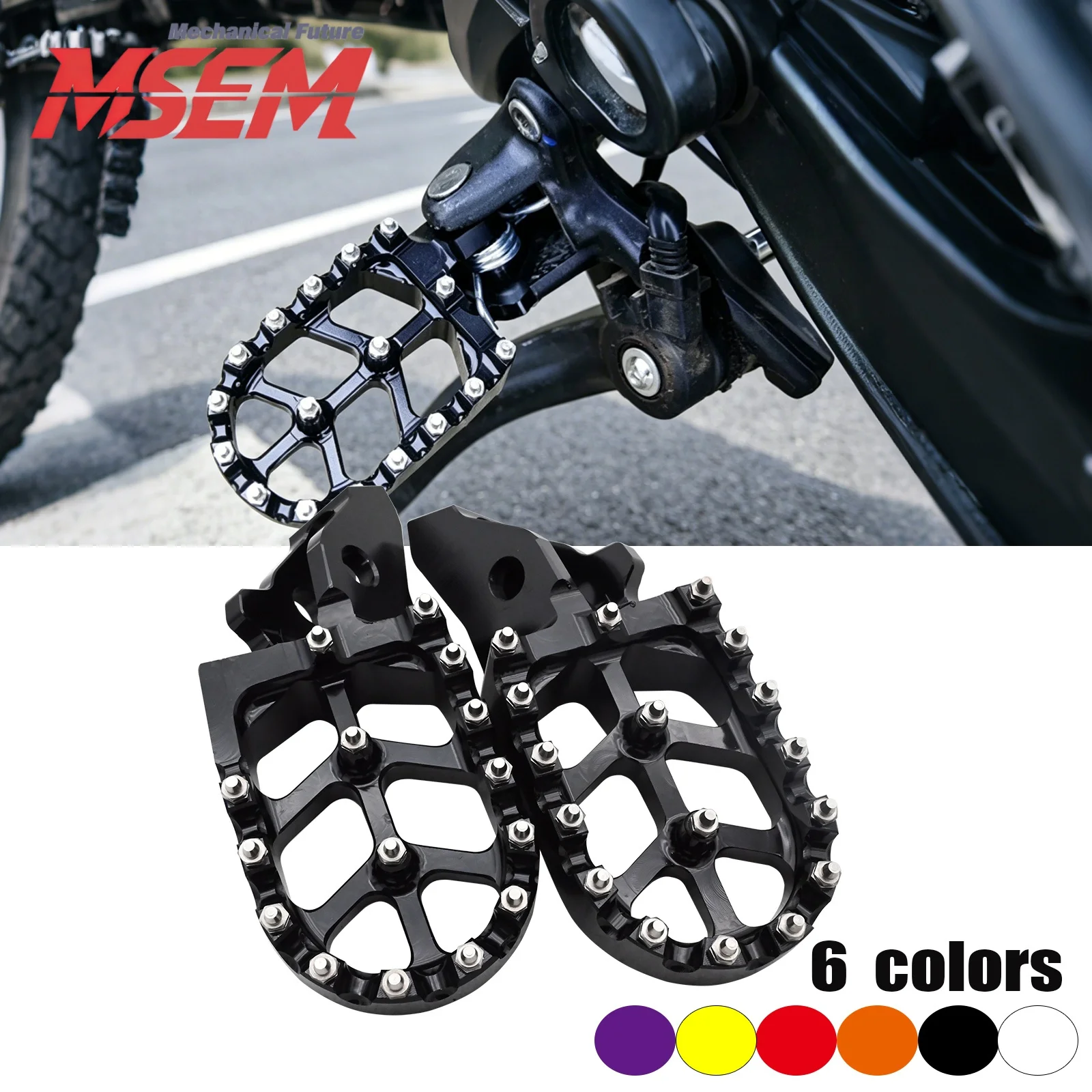 CNC Aluminum Foot Pegs Bracket Pedal Set Replacement Parts For Sur-Ron Ultra Bee UB Electric Motocross Off-Road Dirt Bike