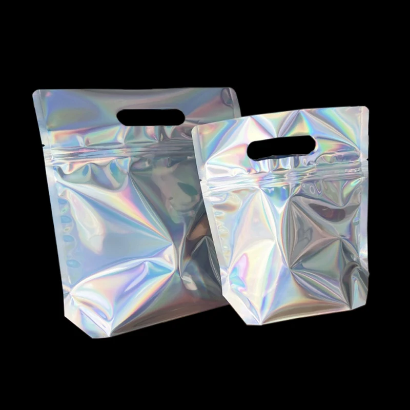 10pcs Snack Candy Portable Packaging Bags New Year Holiday Gifts Zipper Bag Handmade Pastries Chocolate Storage Plastic Pouch