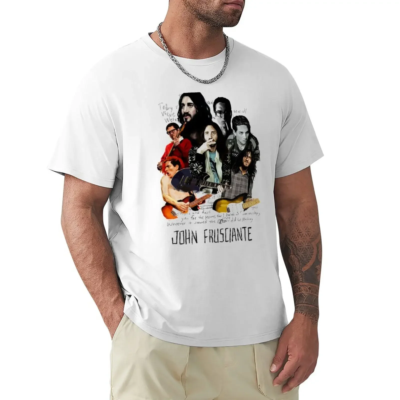 John Frusciante 90s T-Shirt plus sizes tops Short sleeve tee mens funny t shirts