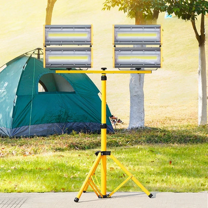 Spotlight Lifting Triangle Bracket Mobile Work Solar Light Outdoor Folding Stall Night Market Lighting Rack